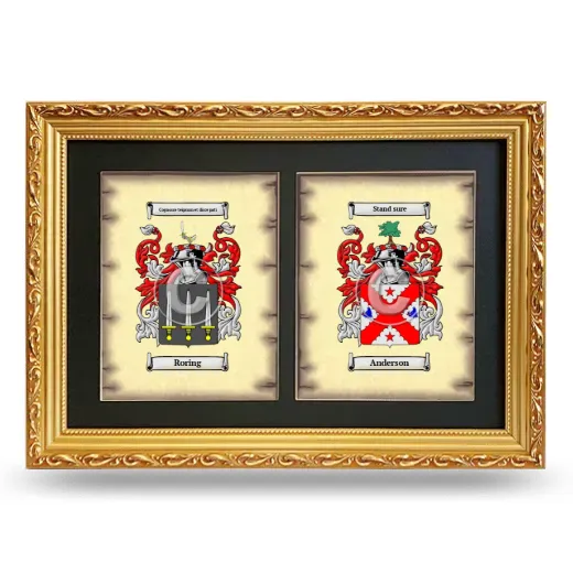 Double Coat of Arms Framed - Gold