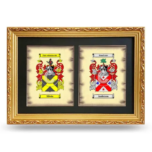 Double Coat of Arms Framed - Gold