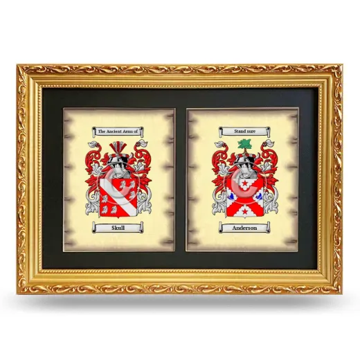 Double Coat of Arms Framed - Gold