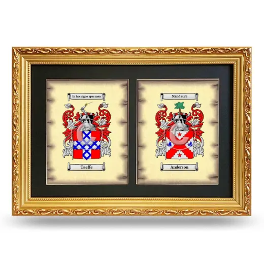 Double Coat of Arms Framed - Gold