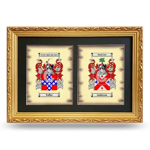 Double Coat of Arms Framed - Gold