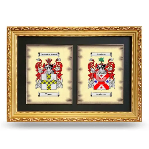 Double Coat of Arms Framed - Gold