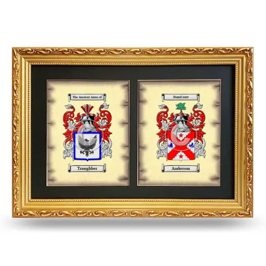 Double Coat of Arms Framed - Gold