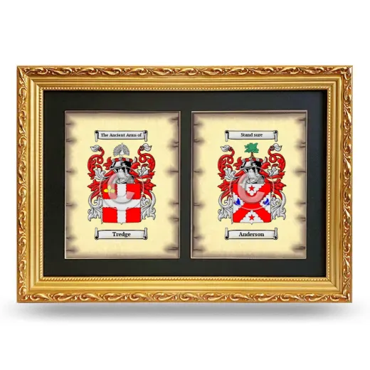 Double Coat of Arms Framed - Gold