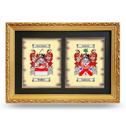 Double Coat of Arms Framed - Gold