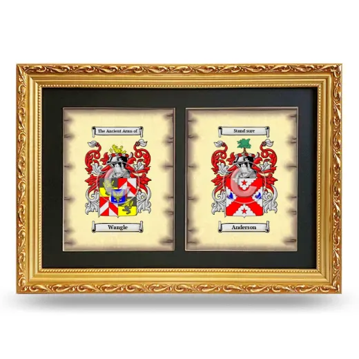 Double Coat of Arms Framed - Gold