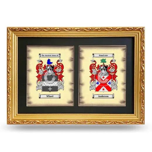 Double Coat of Arms Framed - Gold