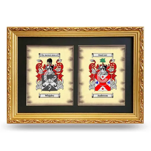 Double Coat of Arms Framed - Gold