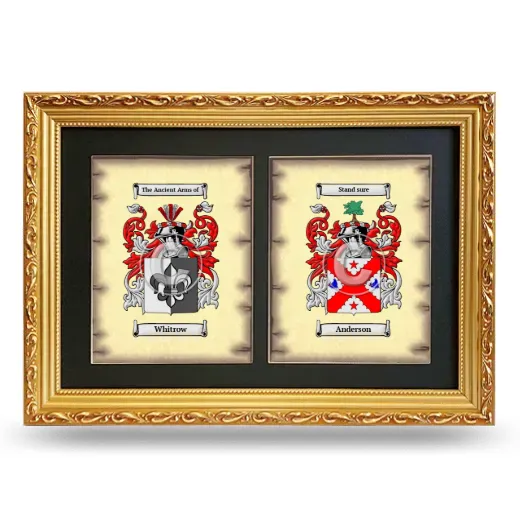 Double Coat of Arms Framed - Gold