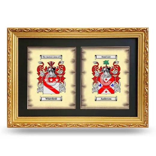 Double Coat of Arms Framed - Gold