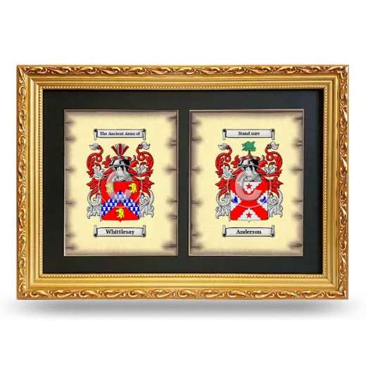 Double Coat of Arms Framed - Gold