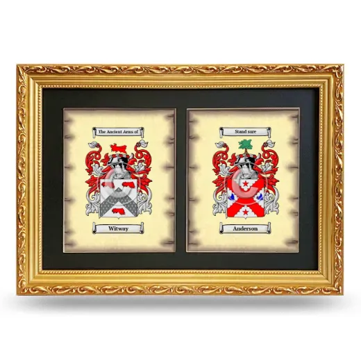 Double Coat of Arms Framed - Gold