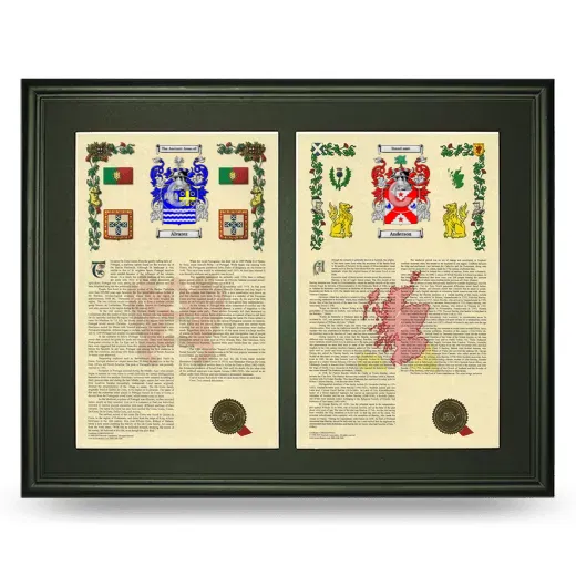 Double Armorial History Framed-Black