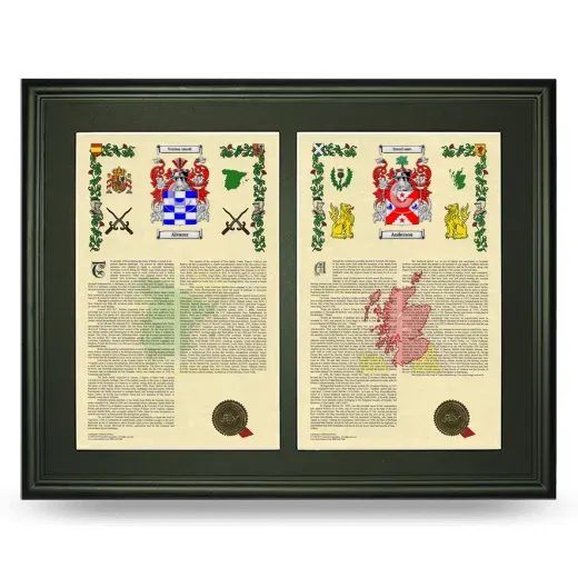 Double Armorial History Framed-Black