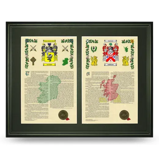Double Armorial History Framed-Black