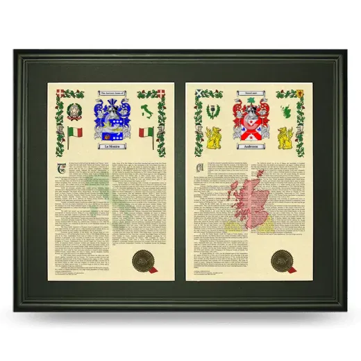 Double Armorial History Framed-Black
