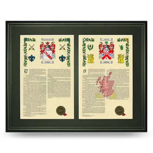 Double Armorial History Framed-Black