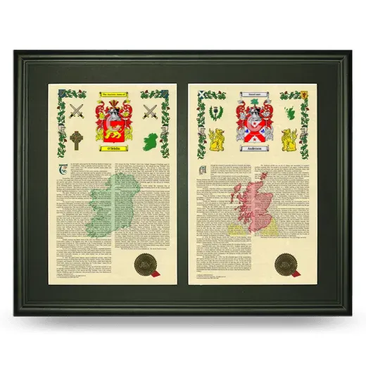 Double Armorial History Framed-Black