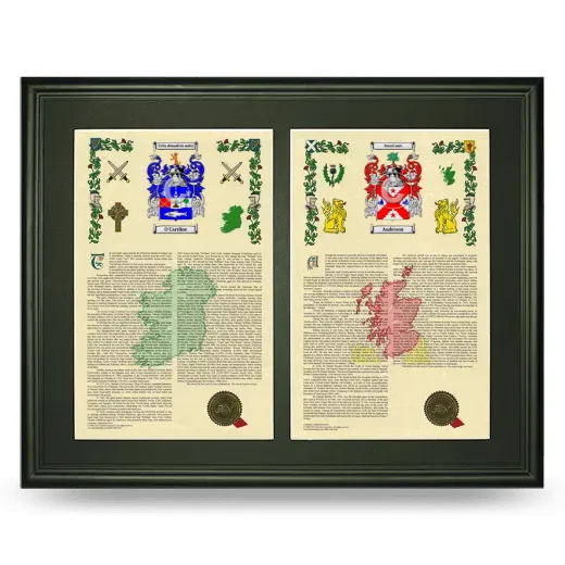 Double Armorial History Framed-Black