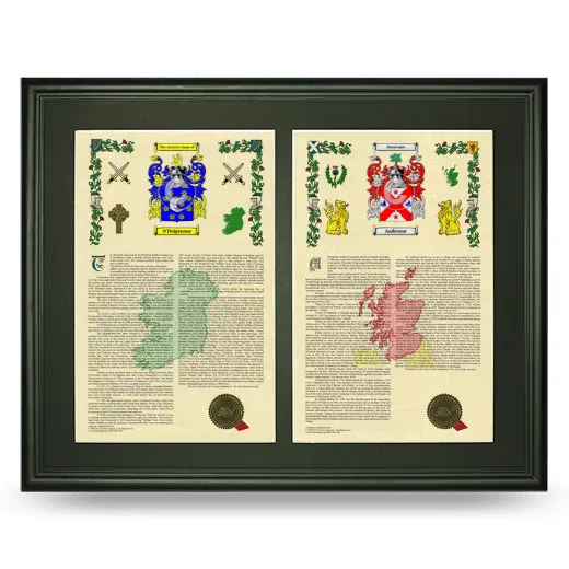 Double Armorial History Framed-Black