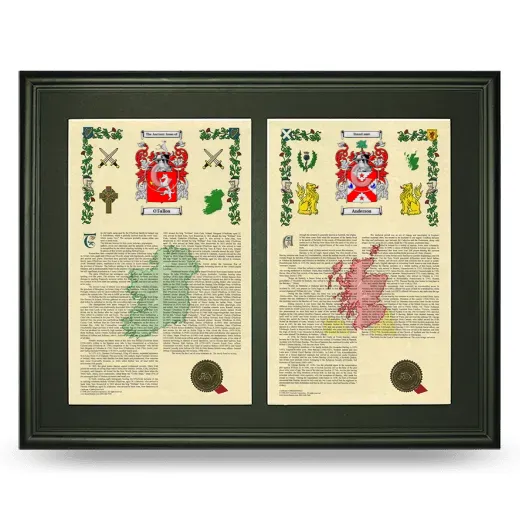 Double Armorial History Framed-Black