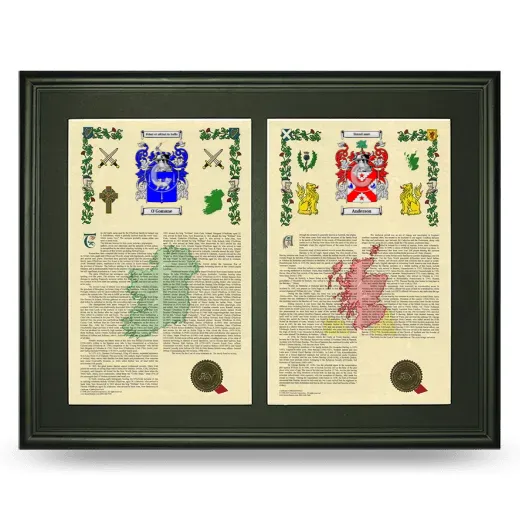 Double Armorial History Framed-Black