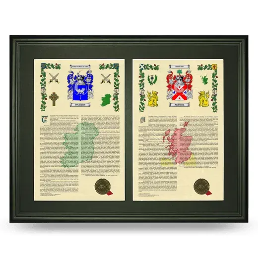 Double Armorial History Framed-Black