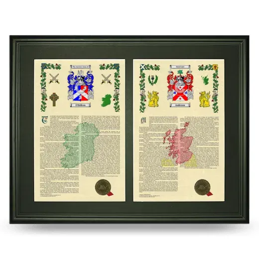 Double Armorial History Framed-Black