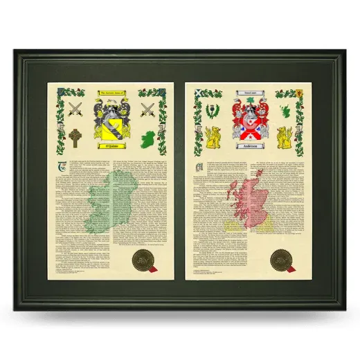Double Armorial History Framed-Black