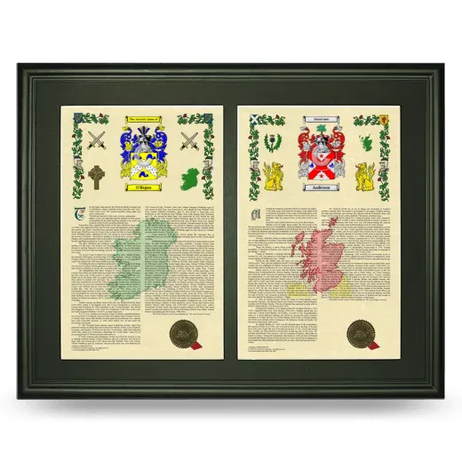 Double Armorial History Framed-Black