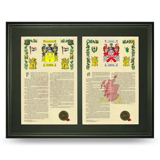 Double Armorial History Framed-Black