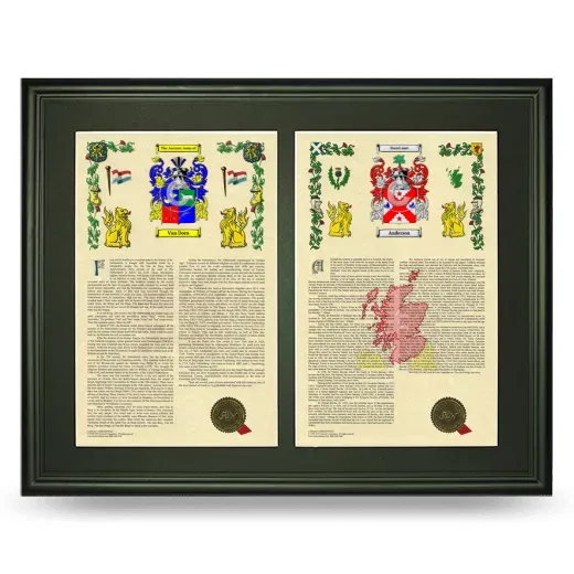 Double Armorial History Framed-Black