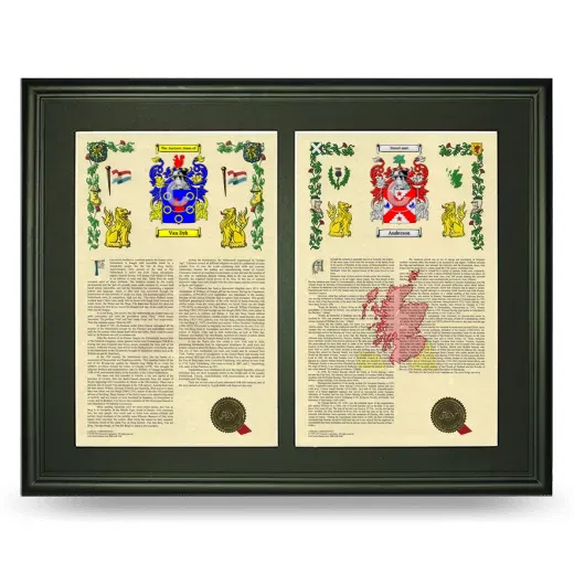 Double Armorial History Framed-Black