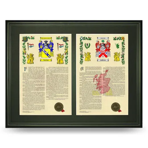 Double Armorial History Framed-Black