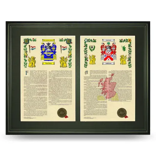 Double Armorial History Framed-Black