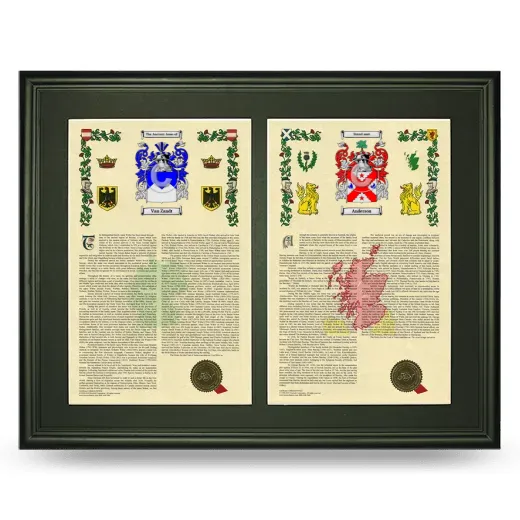 Double Armorial History Framed-Black