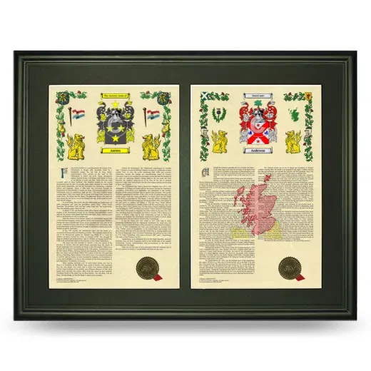 Double Armorial History Framed-Black