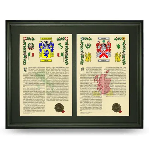 Double Armorial History Framed-Black
