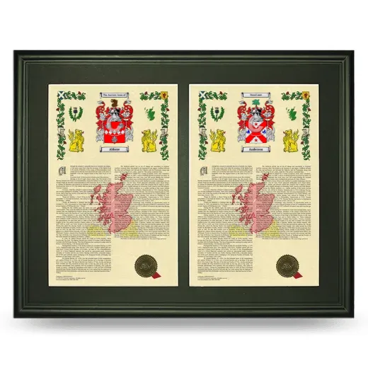 Double Armorial History Framed-Black