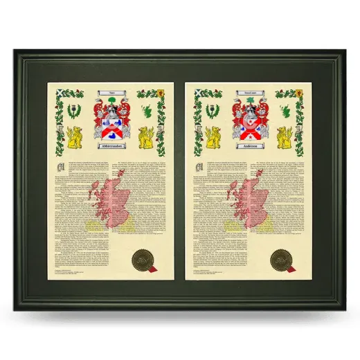 Double Armorial History Framed-Black