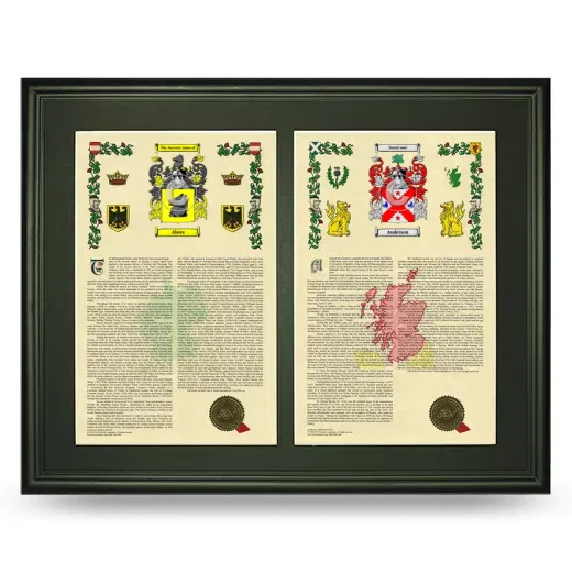 Double Armorial History Framed-Black