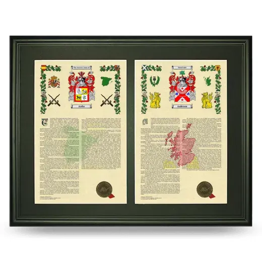 Double Armorial History Framed-Black