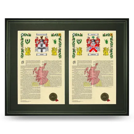 Double Armorial History Framed-Black