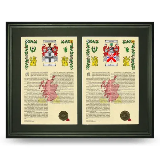 Double Armorial History Framed-Black