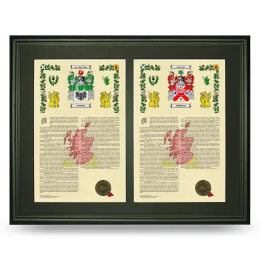 Double Armorial History Framed-Black
