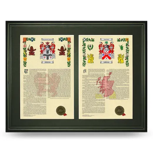 Double Armorial History Framed-Black