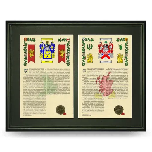 Double Armorial History Framed-Black