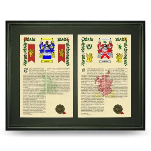 Double Armorial History Framed-Black