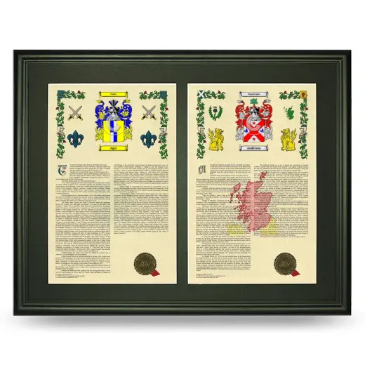 Double Armorial History Framed-Black