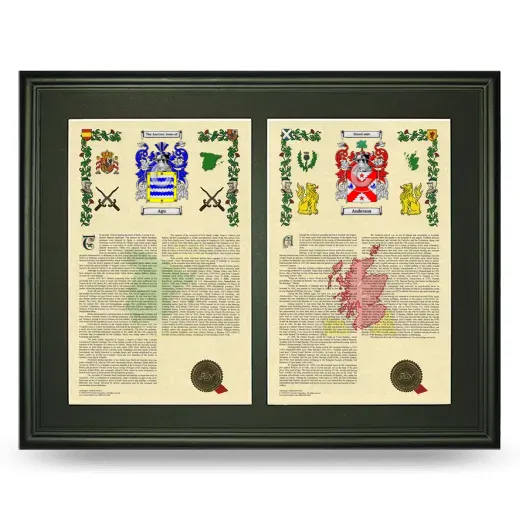 Double Armorial History Framed-Black